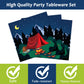 96 Pcs Camping Party Supplies Paper Plates Napkins Happy Camper Birthday Decorations Camping Adventure Party Tableware Set For B