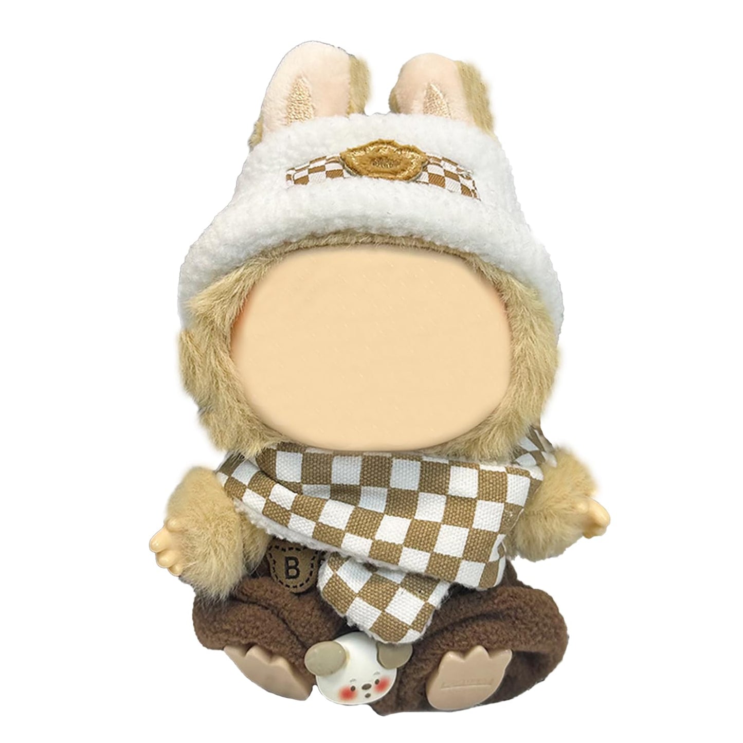 Clothes for Doll(NO Doll Included) 15/17cm Doll Clothes Set for Doll Outfit Accessories for Doll Plaid Scarf