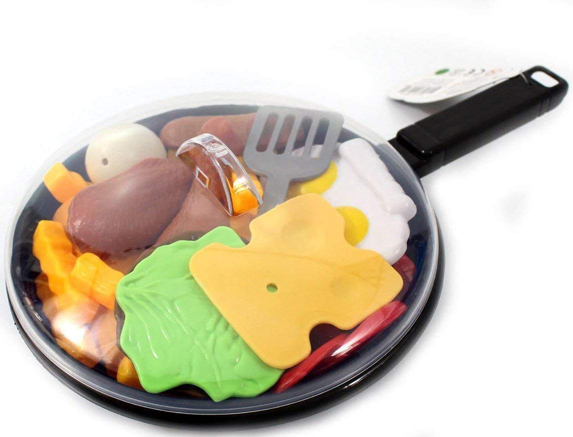 Fast Food Cooking Pan 25 Piece Kitchen Play Food Set