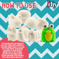 Idiy Party Craft Kit Jumbo Cute Critters Squishies (8 Garden Figures W 12 Fabric Paints)-White Kawaii Slow Rising Squishy Toys,