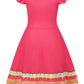 Sukyfecde Princess Dress For Toddler Girls Halloween Costume Outfits Birthday Dress Up Clothes Size 7-8 Red