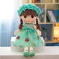Tvoip Tulle Skirt Princess Plush Toy Phial Dolls Children Girls Doll Cute Little Girl Dolls, 18 Inch (Green)