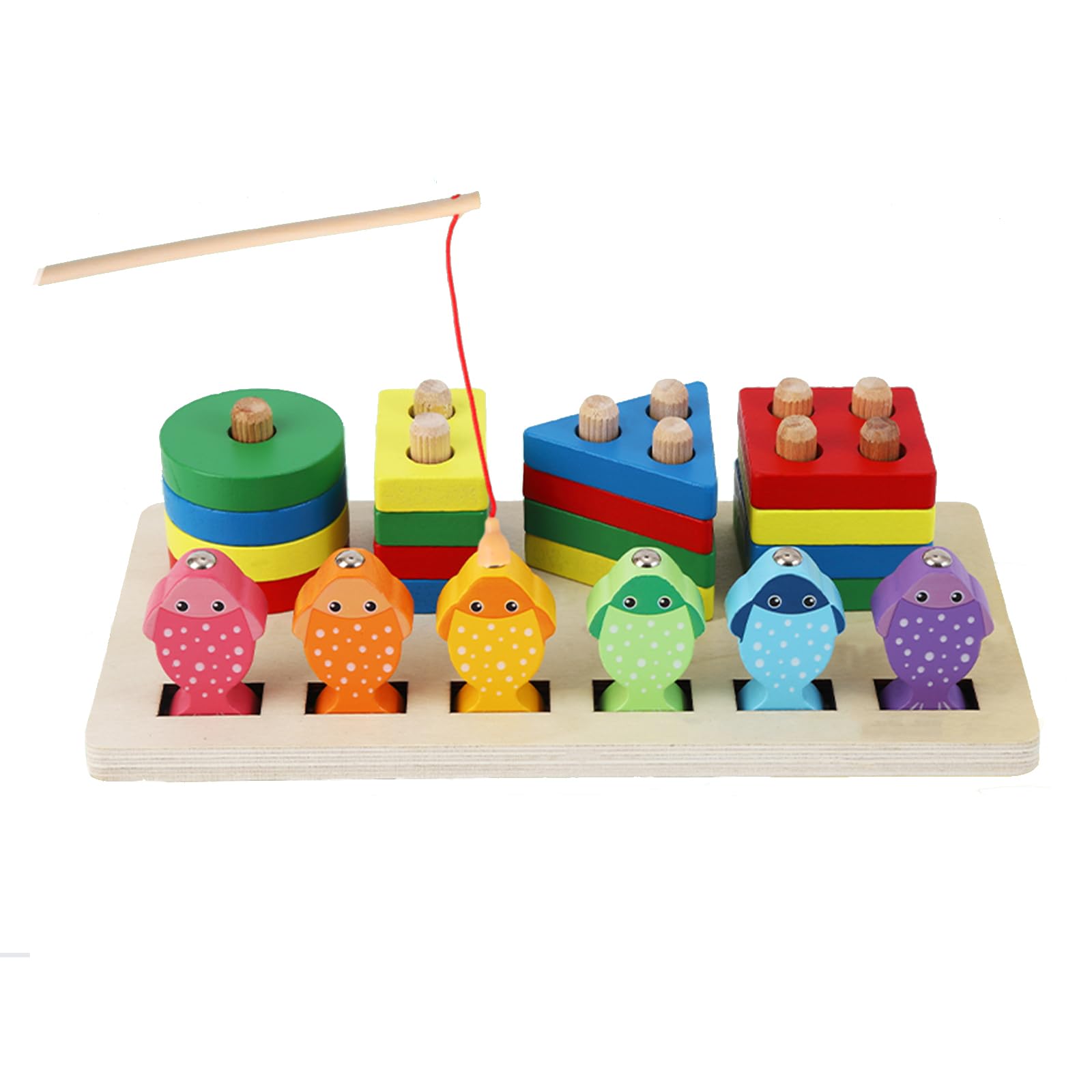 Merabufa Montessori Toys For 1 2 Years Old,Baby Sorting Stacking Toys For Toddlers Shape Sorters Wooden Block Birthday Gifts For
