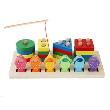 Merabufa Montessori Toys For 1 2 Years Old,Baby Sorting Stacking Toys For Toddlers Shape Sorters Wooden Block Birthday Gifts For