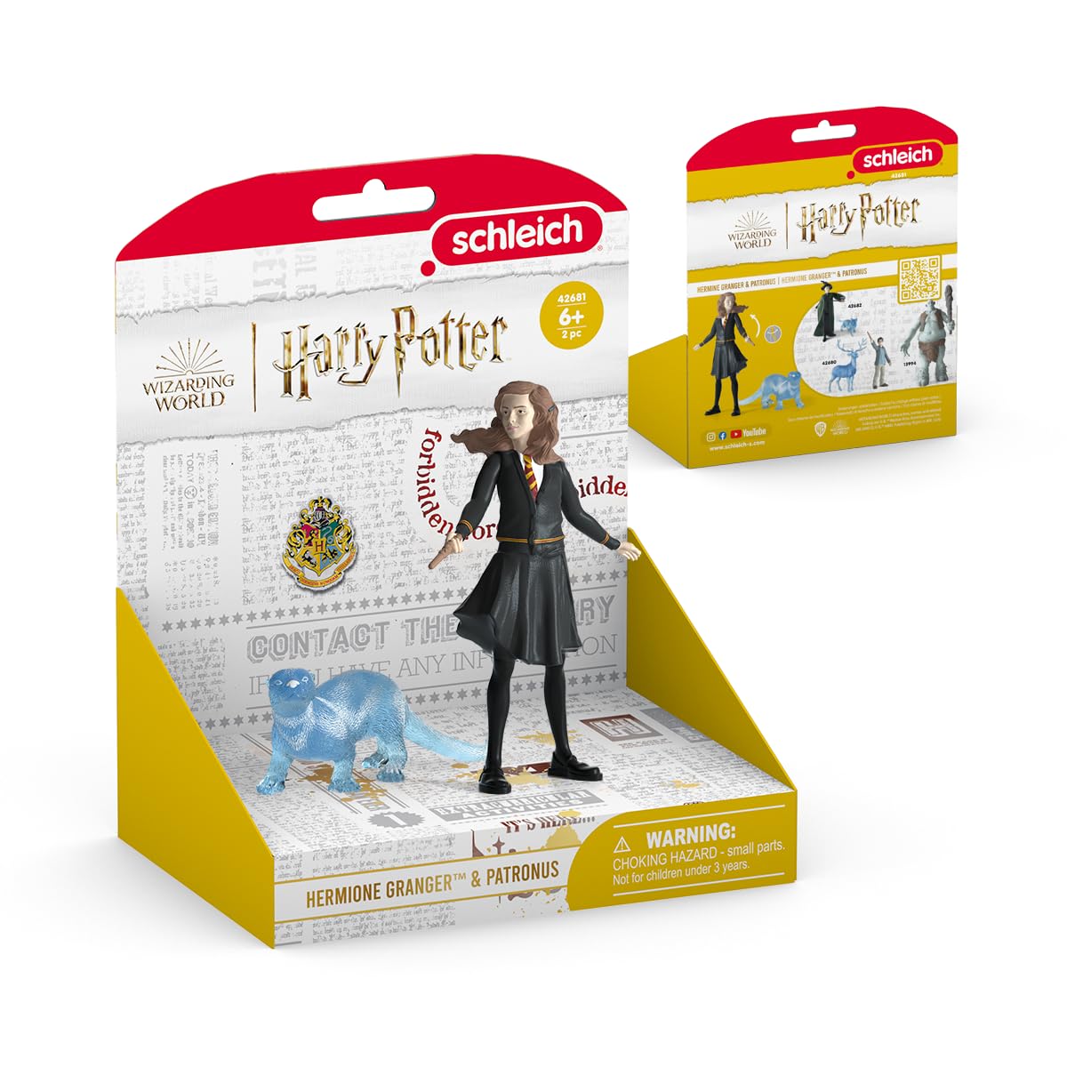 Schleich Wizarding World Of Harry Potter 2-Piece Collectible Set With Hermoine And Hermoine'S Otter Patronus Figurines