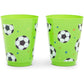Blue Panda Soccer Reusable Plastic Party Cups – Pack Of 16 – Green