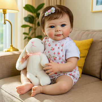 Scom Realistic Reborn Baby Dolls Girl-20 Inch Real Life Baby,Toddler Doll Vinyl, Newborn Lifelike Weighted Doll For Ages 3+ Gift