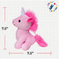 Little Jupiter Plush Unicorn 7.5'' - Stuffed Animal For Girls - Unicorn Stuffy - Easter & Christmas Gift - Pink