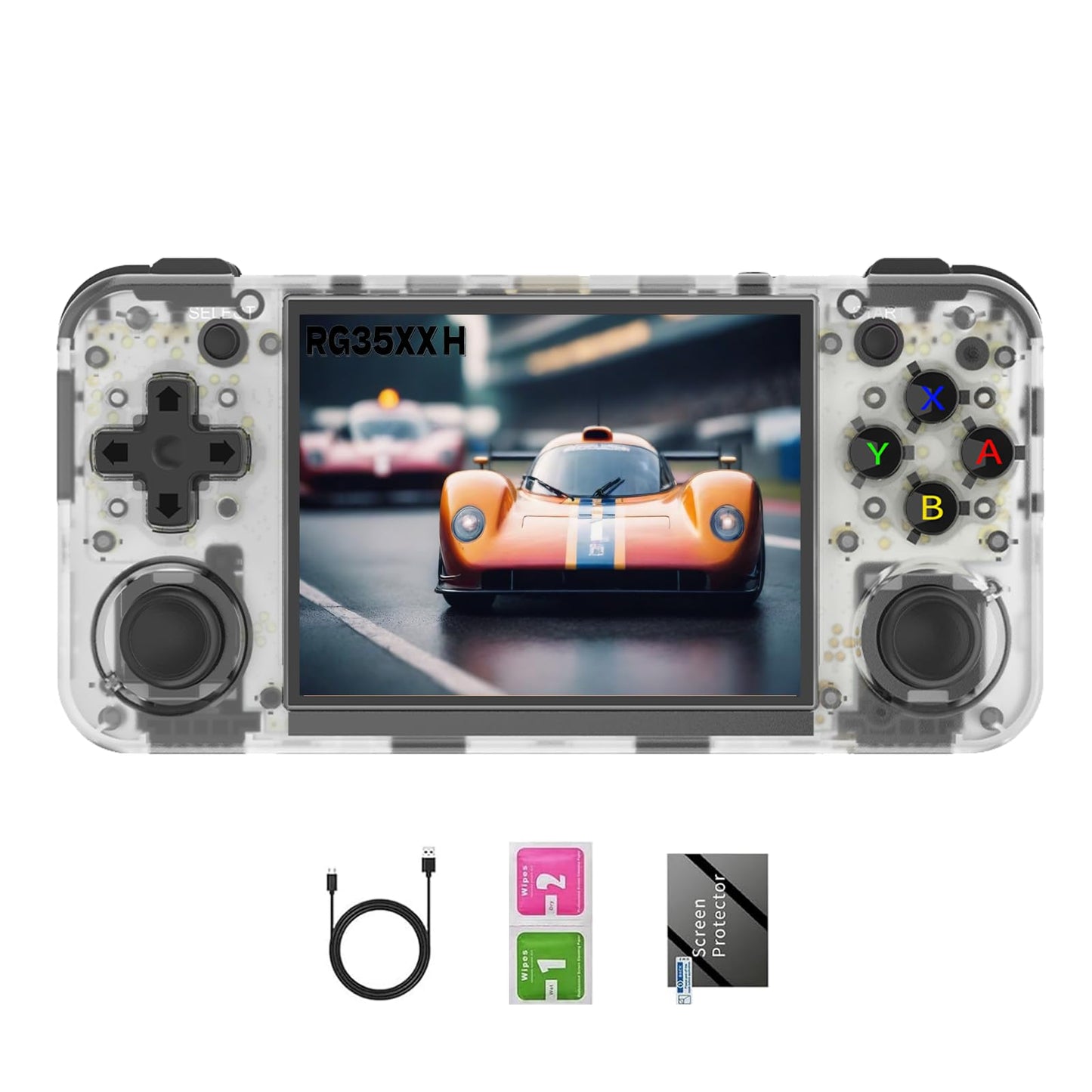 Rg35Xx H, Anbernic Retro Handheld Gaming Console With 64Gtf Card, Dual Joystick Design 3.5-Inch Hd Screen Lasts Up To 8 Hours Hi