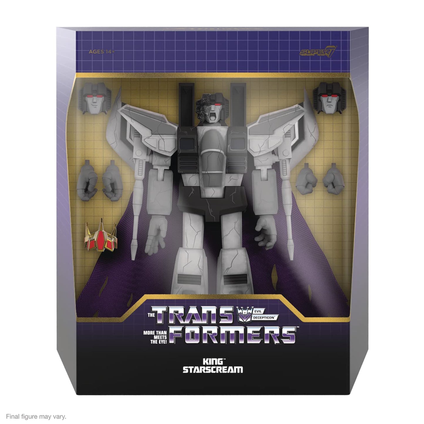 Super7 Transformers King Starscream (Fallen) - Ultimates! 7 In Action Figure