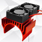 VXL-3s ESC Cooling Fan and Motor Cooling Fan Dual Fan Set Compatible with Traxxas Slash 4x4 Stampede 4x4 Rustler 4x4 Hoss 4  4 V