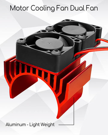 VXL-3s ESC Cooling Fan and Motor Cooling Fan Dual Fan Set Compatible with Traxxas Slash 4x4 Stampede 4x4 Rustler 4x4 Hoss 4  4 V
