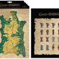 Dark Horse Deluxe Game Of Thrones: Map Of Westeros And Map Marker Magnet Set