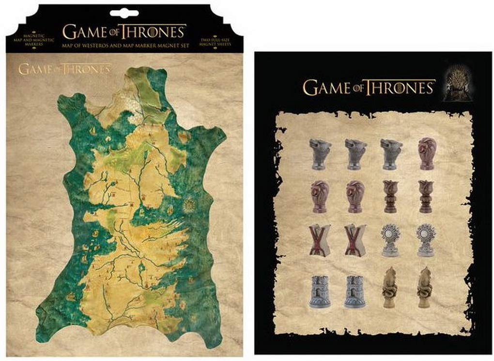 Dark Horse Deluxe Game Of Thrones: Map Of Westeros And Map Marker Magnet Set