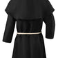 Knelor Kids Monk Friar Hooded Robe Priest Robe Halloween Cosplay Cloak Costume For Boys And Girls