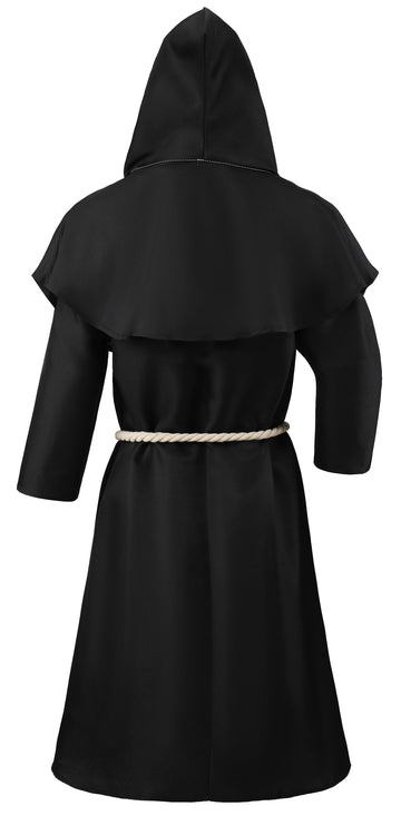 Knelor Kids Monk Friar Hooded Robe Priest Robe Halloween Cosplay Cloak Costume For Boys And Girls