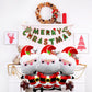 Hadckja Santa Claus Balloons Christmas Balloons Cute Santa Claus Foil Balloons For Christmas-Themed Party Birthday Party Supplie