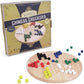 All Natural Wood Chinese Checkers With Wooden Marbles By Brybelly