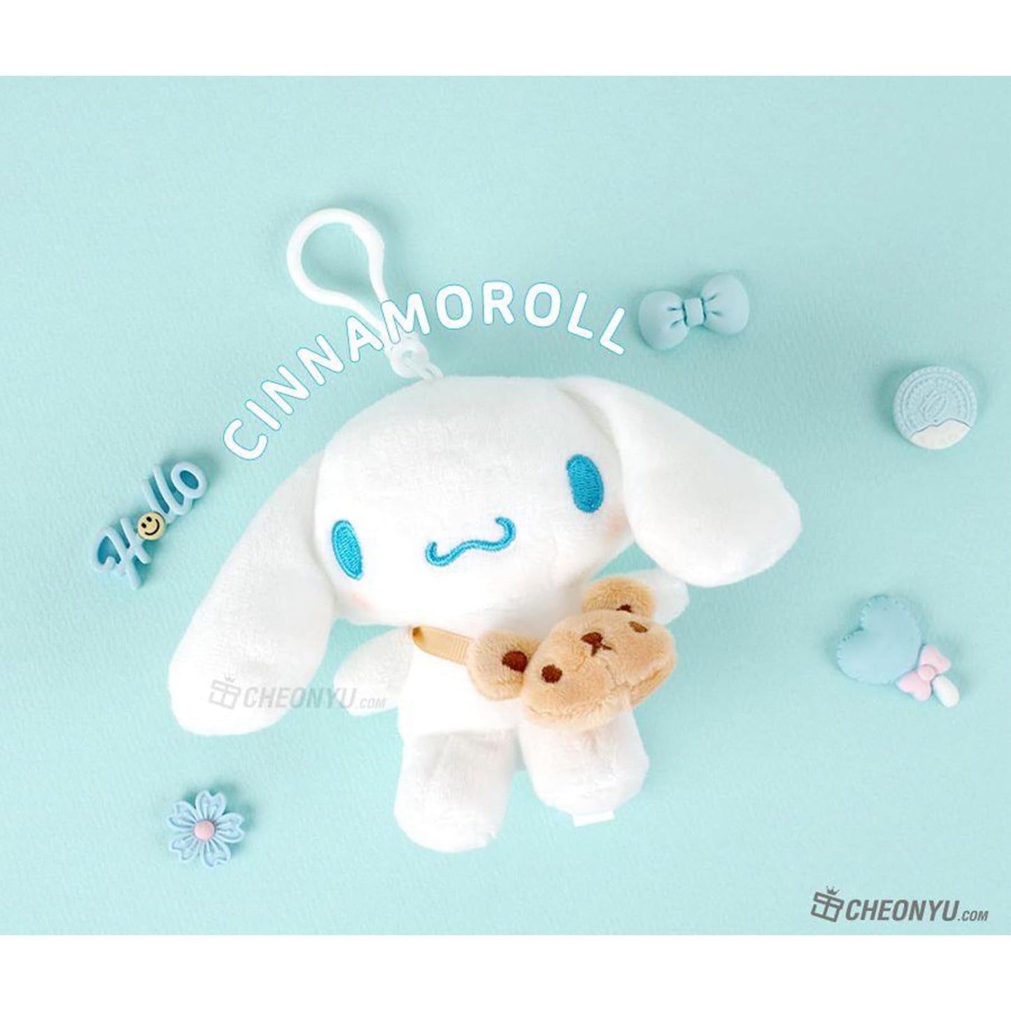 Priming Water Friends Bag Hook Cutie Hello Kitty Friends Character Plush Bag Clip Keychain Backpack Hanger 1Pc 4.7In(????)