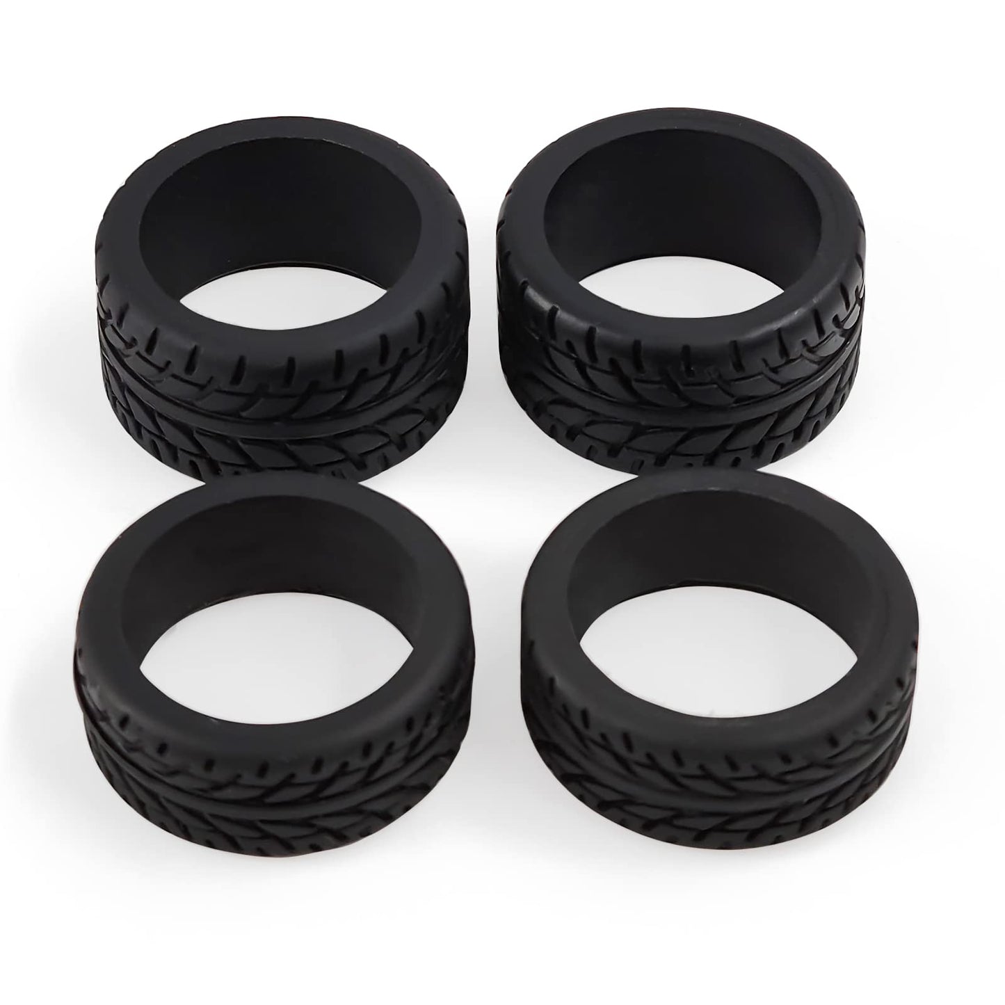 Abendor 4Pcs 1/28 Rc Drift Car Tires, [2N+2W] High Grip Tires Simulated Tire Tread Racing Tyre for 1/28 Mosquito Cart Mini-Z MR0