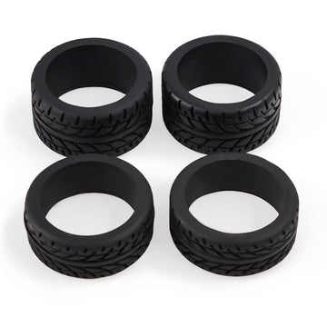 Abendor 4Pcs 1/28 Rc Drift Car Tires, [2N+2W] High Grip Tires Simulated Tire Tread Racing Tyre for 1/28 Mosquito Cart Mini-Z MR0