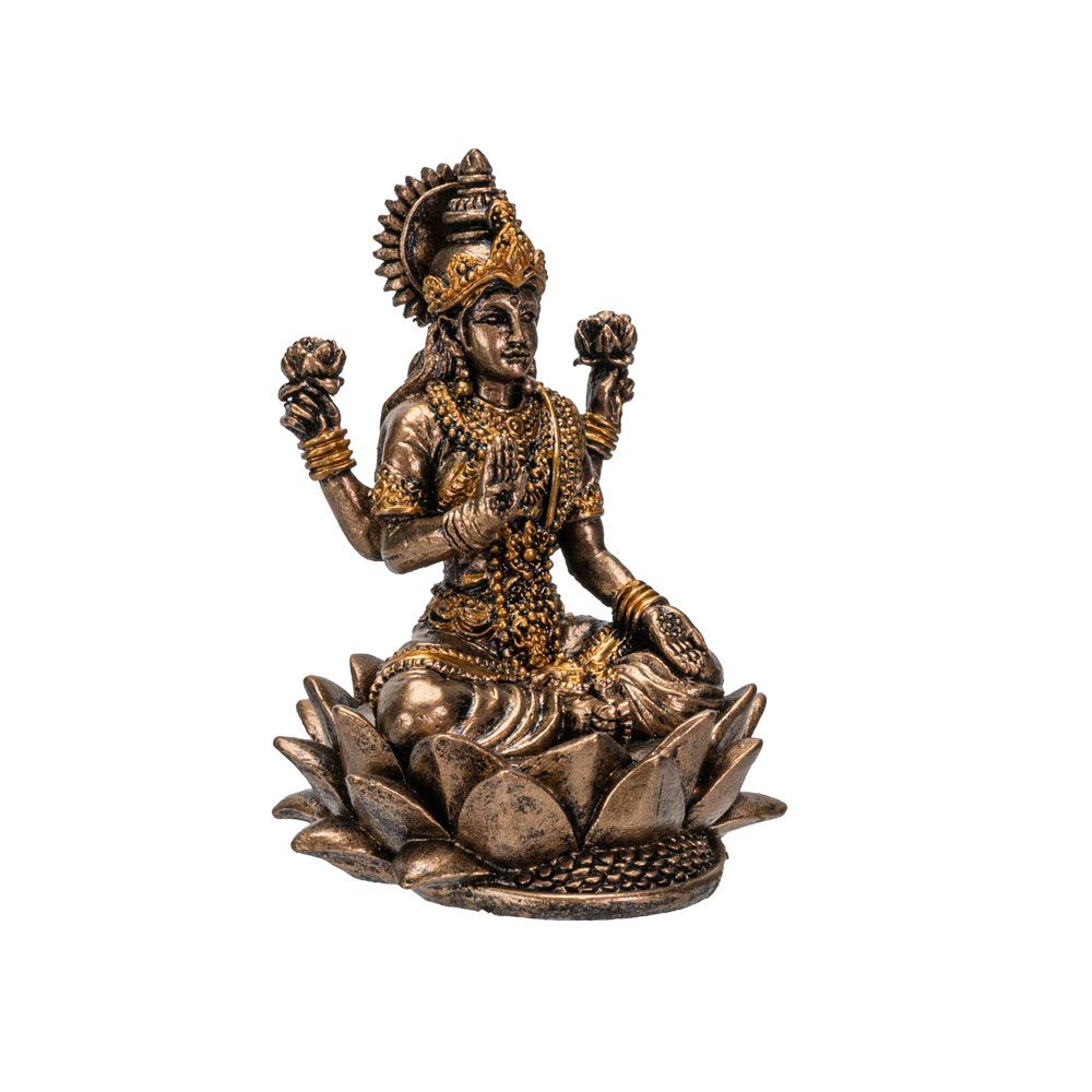 Pacific Giftware Hindu God Lakshmi Miniature Resin Figurine Statue