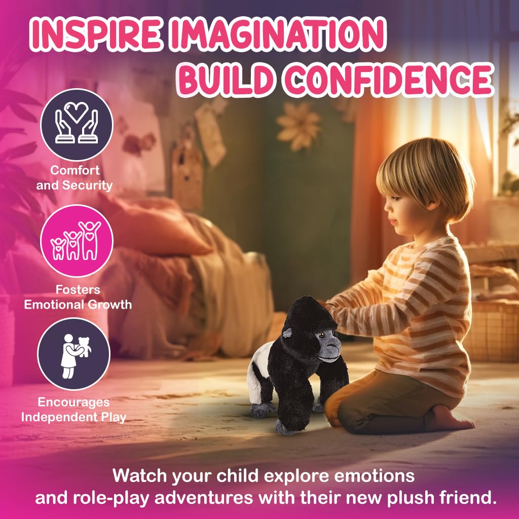 Forest & Twelfth 12'' Stuffed Snow Leopard Plush, Heirloom Collection Stuffed Animal, Premium Materials, Best Gift For Kids Age