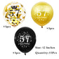 Shuntai 57Th Birthday Balloon Gold And Black 57Th Birthday Decorations For Men Women Latex Confetti Balloons 57 Years Old Annive