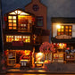 GuDoQi DIY Book Nook Kit  Dollhouse Wood Bookend  Booknook Bookshelf Insert  DIY Miniature Dollhouse Kit  Bookends Model Build for mature-themed  Gift for Birthday Easter Day  Sakura Japan Corner