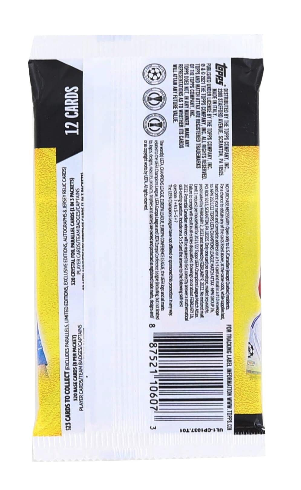 Uefa Champions League 2021/22 Topps Match Attax Pack | 12 Cards Per Pack