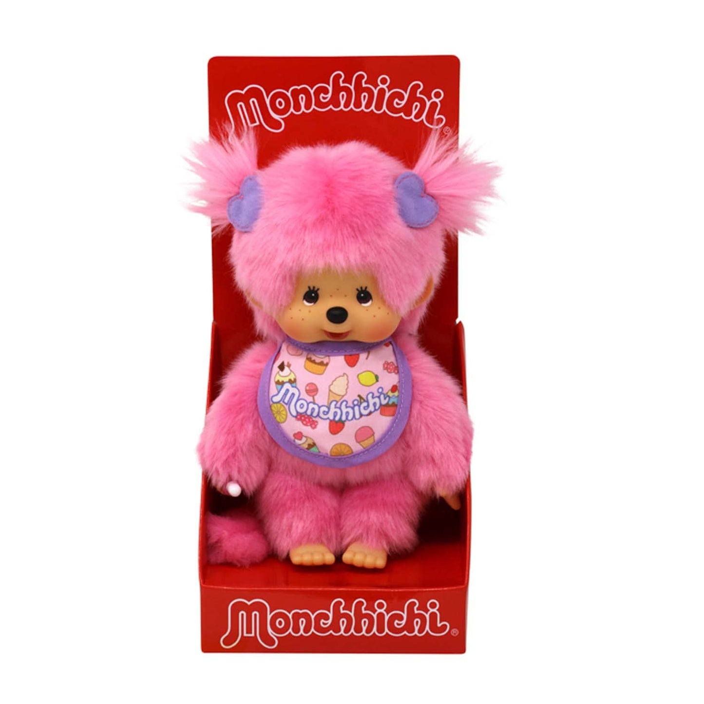 BANDAI - Monchhichi - Monchhichi Frozen Fruits Plush - Iconic 80s Plush - Soft Pink Plush 20 cm for Children and Adults - SE2338