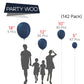 Partywoo Nile Blue Balloons, 142 Pcs Dark Blue Balloons Different Sizes Pack Of 18 Inch 12 Inch 10 Inch 5 Inch Blue Balloons For Balloon Garland Or Balloon Arch As Birthday Party Decorations, Blue-Y72