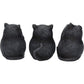 Nemesis Now Three Wise Fat Cats 8.5Cm Figurine, Resin, Black