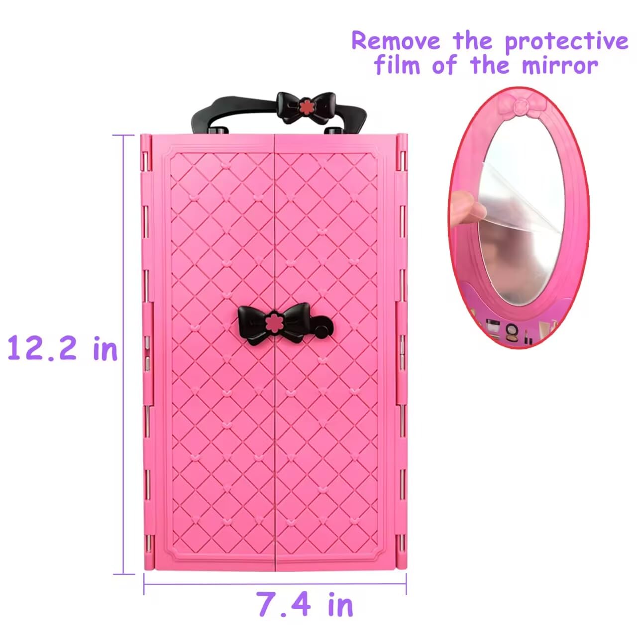 Bnuzeiyi 75Pcs Doll Clothes And Accessories With Doll Closet For 11.5 Inch Doll - Fashion Design Doll Set Including Wedding Dress Fashion Dresses Outfits Tops And Pants Hangers Bags For Girls
