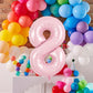 TONIFUL 40 Inch Baby Pink Number 8 Balloon - Aluminum Birthday Party Supplies for Girls, Weddings, Engagements, and Anniversaries