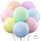 Bezente Pastel Balloons Latex Party Balloons 36 Inch - 8 Pack Jumbo Spring Macaron Balloons Large Round Latex Balloons For Birth