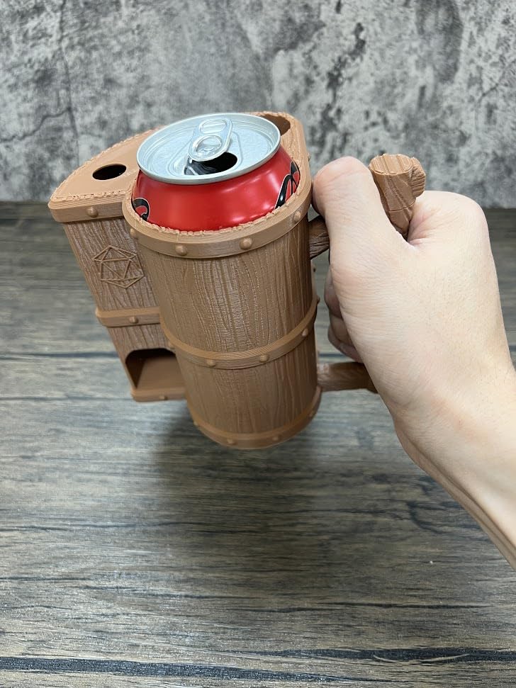 Munnygrubbers - Mug Dice Tower - No Paint Odorless Insulated Cup Can Dice Tower - (Random 7Pcs D20 Dice Set Included) - Dice Jail - Dice Holder - Dungeons And Dragons - Dnd Gift - (Bronze)