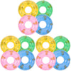 SAFIGLE 45 Pcs Mini Inflatable Swim Rings Photo Props - Assorted Color Pool Float Toys for Dollhouse Decor  DIY Mini House Accessories  Party Decorations  Baby Playthings  and Photography Setup