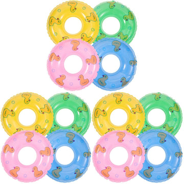 SAFIGLE 45 Pcs Mini Inflatable Swim Rings Photo Props - Assorted Color Pool Float Toys for Dollhouse Decor  DIY Mini House Accessories  Party Decorations  Baby Playthings  and Photography Setup