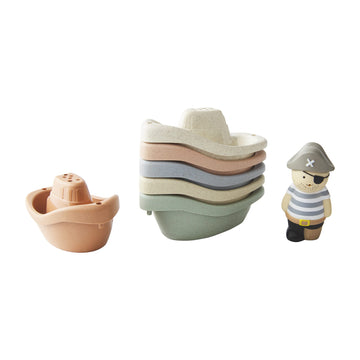 Mud Pie Children'S Stacking Boat Set, Pirate