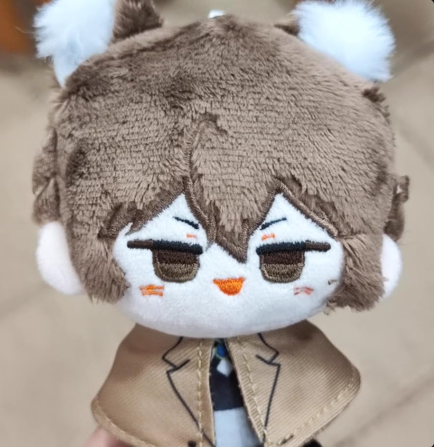 Kila Mila Anime Plush Doll Dazai Osamu Nakahara Chuuya Edogawa Rampo Mini Pendant Keychain Cute Toy Kids Gift(Dazai Osamu)