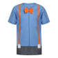 Blippi Boys’ Roleplay T- Shirt And Hat Set For Toddler, Little And Big Kids – Blue/Orange