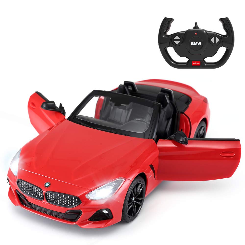 RASTAR BMW RC Car, 1/14 Scale BMW Z4 Roadster New Version Remote Control Car, Convertible Toy Car - Red / 2.4Ghz