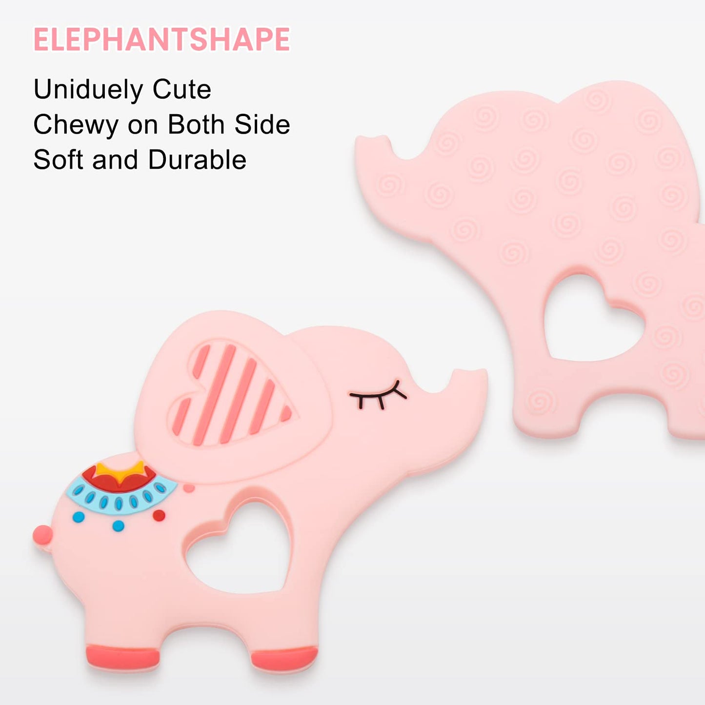 Misslili Teething Toys For Babies 0-6 6-12 Months Baby Teethers With Clip Silicone Baby Teether Toys For Boys And Girls Infant T