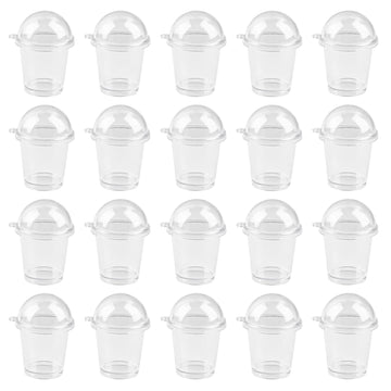 Auear, Mini Coffee Cups Keychain With Dome Lids Miniature Cup For Plastic Doll Dollhouse Diy Decoration Craft (20 Pack)