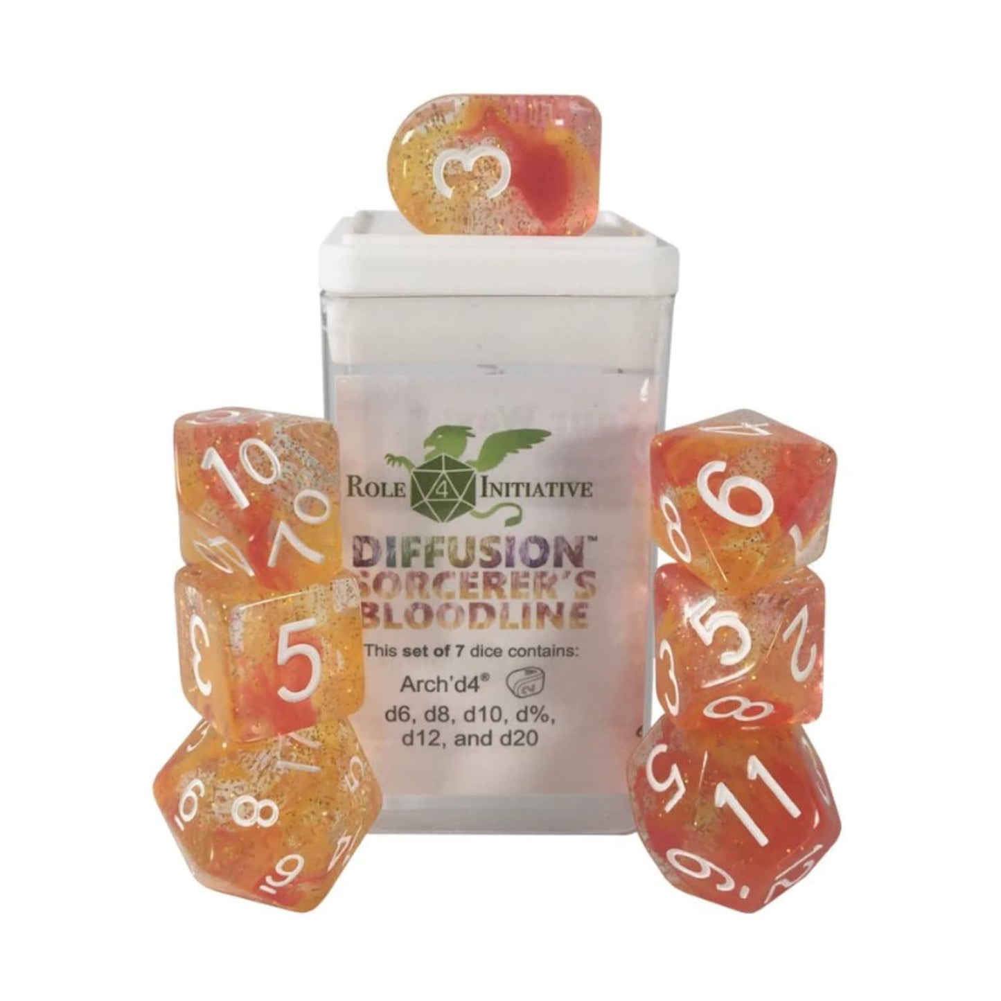 Role 4 Initiative Diffusion Poly Set - Sorcerer'S Bloodline W/Numbers (7)