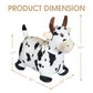 Hotmax Bouncy Cow Hopping Toy, Inflatable Plush Bouncing Horse For Toddlers, Outdoor Ride On Bouncy Farm Animals, Birthday Gift For 18 Months 2 3 4 Year Old Boy Or Girl