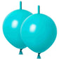 Adido Eva Link Balloons Teal Blue 10 Inch Latex Quick Linkale Balloon 80 Pcs For Birthday, Halloween, Christmas, Party Festival