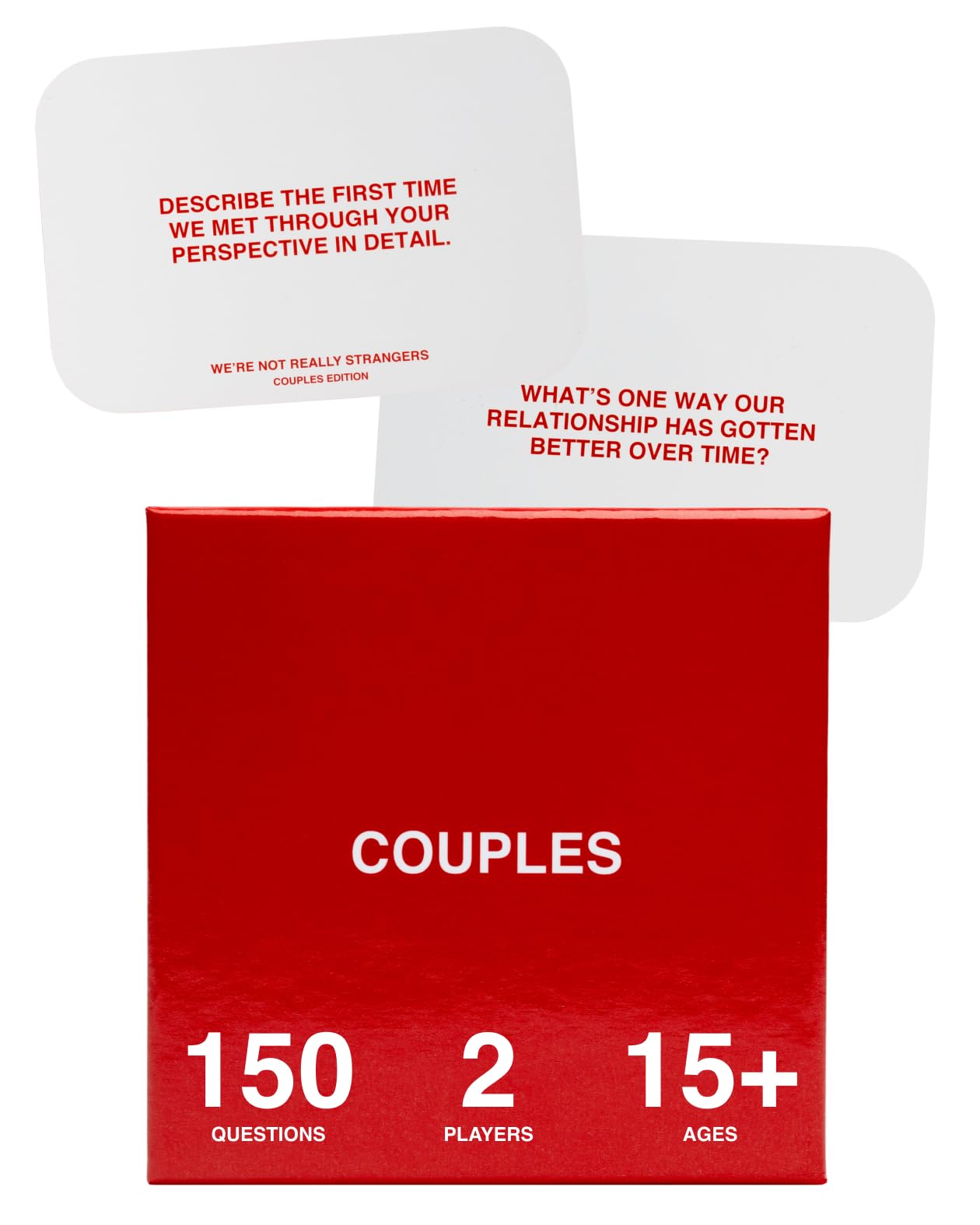 WE'RE NOT REALLY STRANGERS Couples Edition Card Game - Fun Party Games for mature-themeds  mature-themed Game Night Parties to Strengthen Relationship  150 Questions & Wildcards for Date Night  Ages 15+  2-6 Players