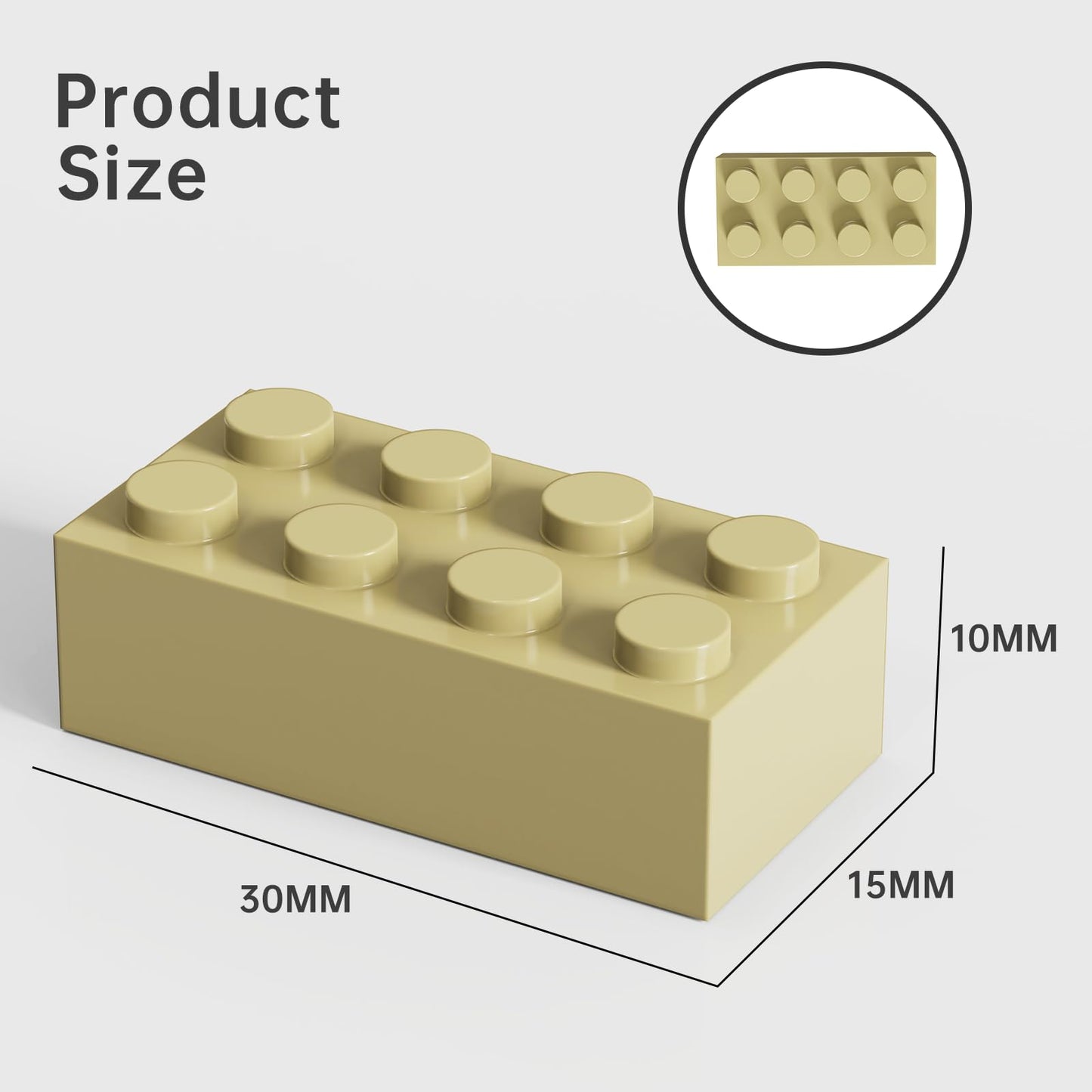 Classic Building Bricks 100 Pieces 2X4 Apricot Yellow, Classic Brick Block Parts And Pieces 3001, Compatible With Lego, Age 6+ C